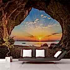 Mağara Günbatımı Duvar Kağıdı
