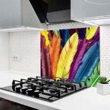 Renkli Tüyler Ocak Arkası Koruyucu