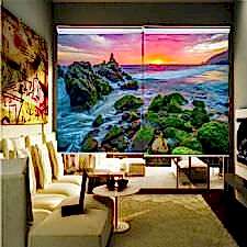 Dijital Baskılı Manzara Resimli Store Perde